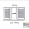 Janela de Aço Veneziana 100x200cm 6 Folhas com Grade Quadrada e Vidro Riobras - 4