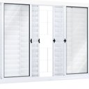 Ver imagem 3 de Janela de Aço Veneziana 100x200cm 6 Folhas com Grade Quadrada e Vidro Riobras