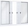 Janela de Aço Veneziana 100x200cm 6 Folhas com Grade Quadrada e Vidro Riobras - 3