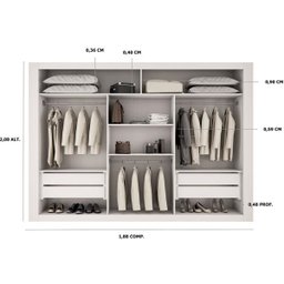 Closet Berlim Convencional 4 Gavetas Rufato - 3