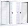 Janela de Aço Veneziana 120x150cm 6 Folhas com Grade Quadrada e Vidro Riobras - 3