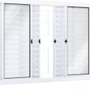 Ver imagem 3 de Janela de Aço Veneziana 120x150cm 6 Folhas com Grade Quadrada e Vidro Riobras Branco
