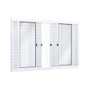 Ver imagem 2 de Janela de Aço Veneziana 120x150cm 6 Folhas com Grade Quadrada e Vidro Riobras