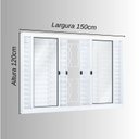 Ver imagem 5 de Janela de Aço Veneziana 120x150cm 6 Folhas com Grade Mosaico e Vidro Riobras