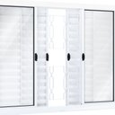 Ver imagem 3 de Janela de Aço Veneziana 120x150cm 6 Folhas com Grade Mosaico e Vidro Riobras