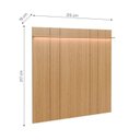 Ver mais imagens de Estante TV 85 pol Prateleiras e Cristaleira Vidro Reflecta 100% MDF LED Lincoln Float 91cm Carvalho