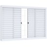 Janela de Aço de Correr de Correr 100x120cm com Grade Quadrada Riobras  - 3