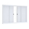 Janela de Aço de Correr de Correr 100x120cm com Grade Quadrada Riobras  - 2