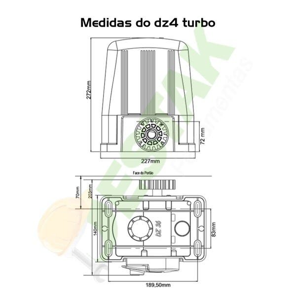 Kit Motor Dz Rossi Dz4 1/3 Sk Turbo 4M Cremalhe 2 Controles 220V - 3