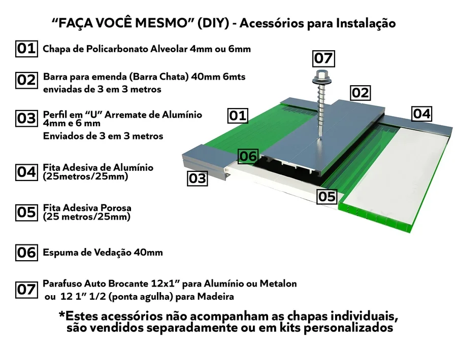 CHAPA DE POLICARBONATO ALVEOLAR FUME 2,10X3,00X6MM - 3