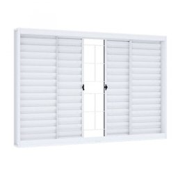 Janela de Aço de Correr de Correr 100x150cm com Grade Quadrada Riobras - 2