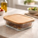 Ver imagem 1 de Pote de Vidro Marinex 1045 ml com Tampa Bamboo Transparente - 1 Unidade