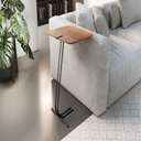 Ver imagem 2 de Mesa de Apoio para Sofa Bandeja Castanho Base Preta