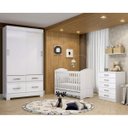 Ver imagem 1 de Quarto de Bebê Completo com Berço Flex, Guarda-Roupa 2 Portas Flex e Cômoda Happy Espresso Móveis