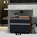 Ver imagem 2 de Armário de Banheiro com Rodinhas Multifuncional Safira 60 Cm:titanium