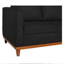 Ver imagem 5 de Sofá 3 Lugares Europa 180 cm Estilo Conforto e Elegância Corano Preto - ADJ Decor