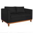 Ver imagem 2 de Sofá 3 Lugares Europa 180 cm Estilo Conforto e Elegância Corano Preto - ADJ Decor