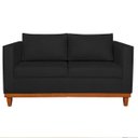 Ver imagem 4 de Sofá 3 Lugares Europa 180 cm Estilo Conforto e Elegância Corano Preto - ADJ Decor