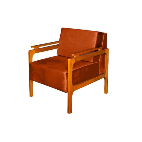 POLTRONA DECORATIVA YASMIN LUXO DORA BELA - 0126 Ferrugem
