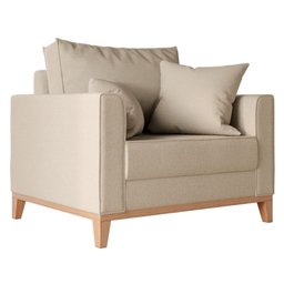 Poltrona Ely Linho Premium Bege - 4