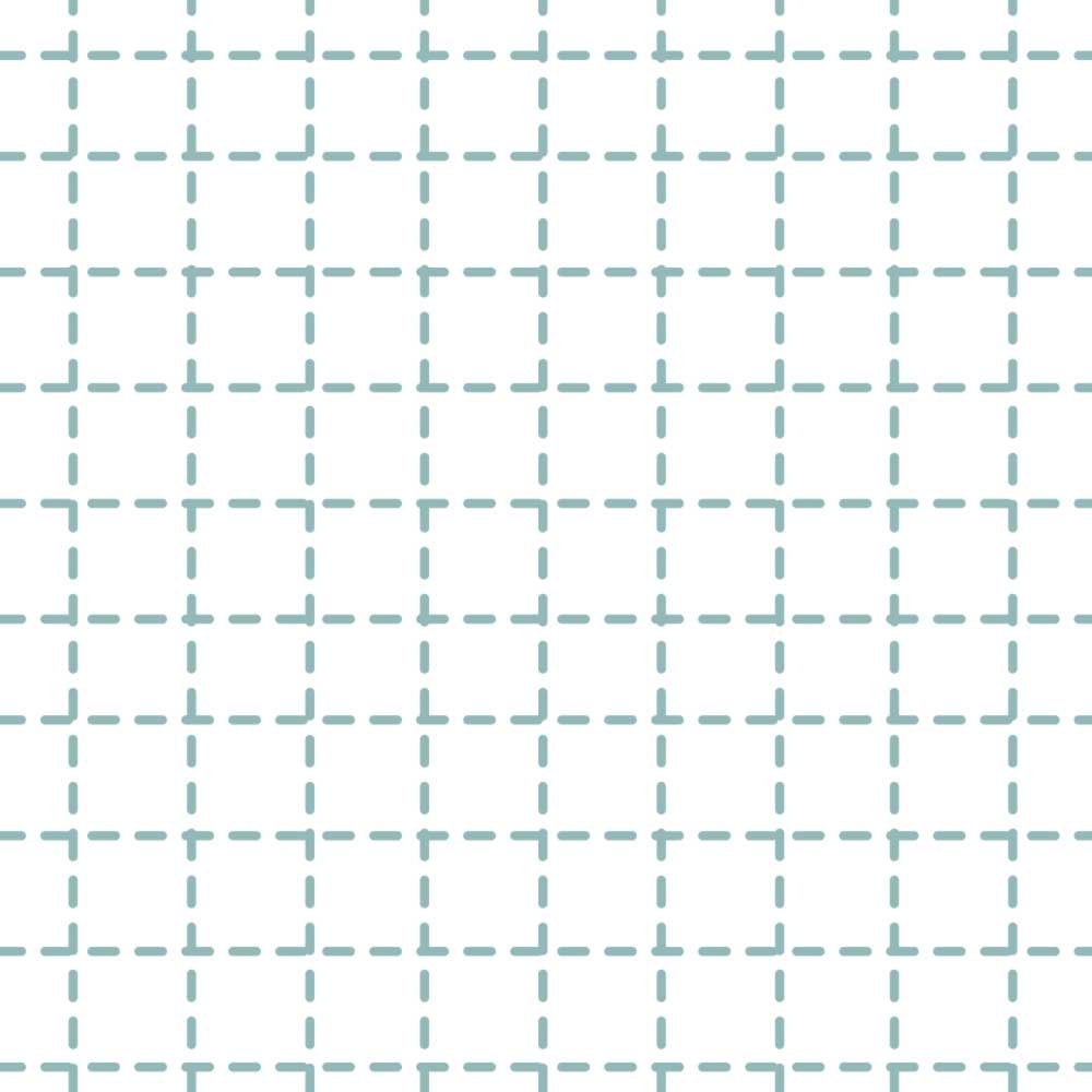 Papel de Parede Infantil - Quadriculado Traços Azul Arte Destaque 1,50 Metros - 3