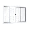 Janela de Aço de Correr 100x200cm 4 Folhas com Grade Mosaico e Vidro Riobras - 2