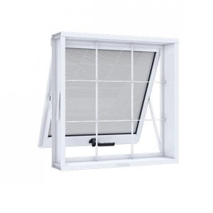 Janela de Aço Maxim-Ar 60x60cm 1 Folha com Grade Quadrada Riobras 