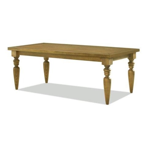 Mesa de Jantar Madeira Maciça 220cm Pés Torneados Flora Oregon