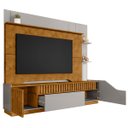 Ver imagem 3 de Estante para Tv até 75 Polegadas Dallas 2 Portas 1 Gaveta Ripado Naturalle/off-white - Móveis Bechar
