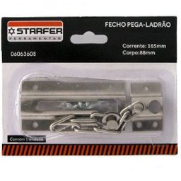 Kit 10 Fecho De Porta Pega Ladrão Cromado - Total Segurança - 3