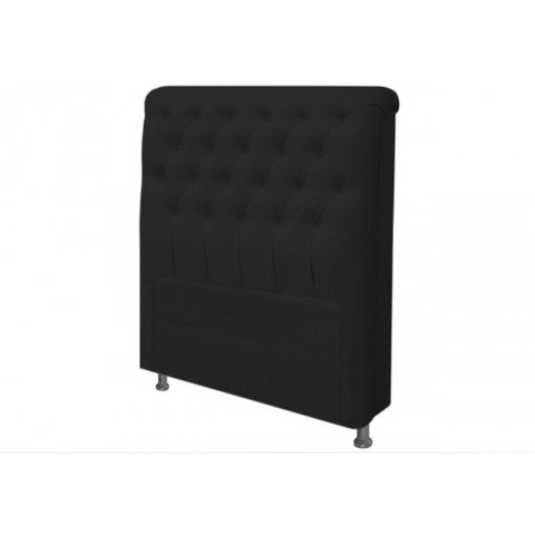 Cabeceira Paris Para Cama Box Solteiro 90 cm Corino - JS Móveis - Corino Preto