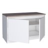 Balcão Organizador Brut 80cm Branco/Tamarindo - Cozimax Home - 4