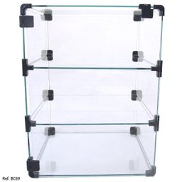 Expositor Modulado em Vidro com Porta e Cadeado - 0,30 x 0,40 x 0,30 - 2