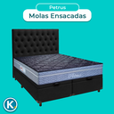 Ver imagem 4 de Kit Cama Box Bau + Cabeceira + Colchão Casal Molas Ensacadas - Petrus - Paropas