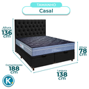 Ver imagem 3 de Kit Cama Box Bau + Cabeceira + Colchão Casal Molas Ensacadas - Petrus - Paropas