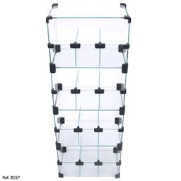 Baleiro Expositor Modulado em Vidro - 0,30 x 0,80 x 0,20 - 2