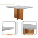 Ver imagem 5 de Sala de Jantar Mesa 90cm Olímpia Cadeira Liz Moderna ... Turim 07/off//serig. Off com Vidro