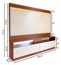 Ver imagem 3 de Rack Home Painel Estante TV até 70 pol Mármore/Ripado LED