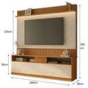 Ver imagem 4 de Rack Home Painel Estante TV até 70 pol Mármore/Ripado LED