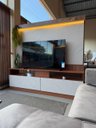 Ver imagem 6 de Rack Home Painel Estante TV até 70 pol Mármore/Ripado LED