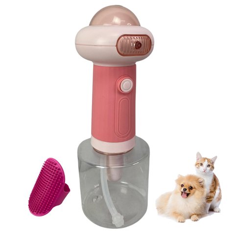 Maquina de Espuma Banho Sabao Pet Cachorro Cao Gato Dispenser Shampoo Automatico Escova Masssageador