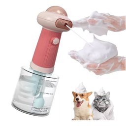 Maquina de Espuma Banho Sabao Pet Cachorro Cao Gato Dispenser Shampoo Automatico Escova Masssageador - 2