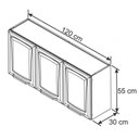 Ver imagem 6 de Armário Aéreo para Lavanderia e Área de Serviço Itatiaia 3 Portas Tarcila Branco Neve