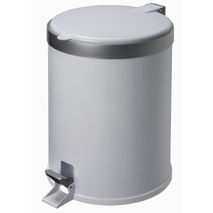 Lixeira Com Pedal Cesto Lixo Banheiro 5L Cozinha Escritório Branco Viel 3552