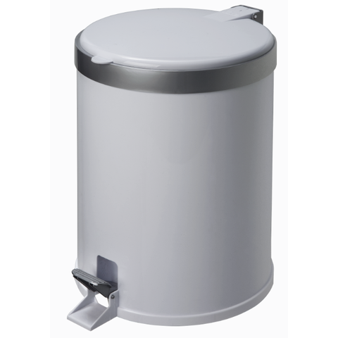 Lixeira Com Pedal Cesto Lixo Banheiro 5L Cozinha Escritório Branco Viel 3552