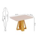 Ver imagem 7 de Conjunto Sala de Jantar Tampo Retangular 120cm com Vidro Kiara e 4 Cadeiras Yasmin Cedro/off White/v