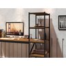 Escrivaninha Home Office Fit Estilo Industrial Moderna Premium Estudo Pés Aço Cor Canela - 3
