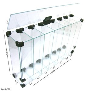Porta Cigarro Modulado em Vidro - 0,50 x 0,30 x 0,10