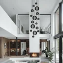 Ver imagem 1 de Lustre Pendente para Sala Pé Direito Duplo Big Boss Preto