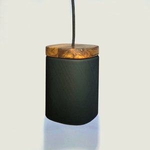 Luminaria Lampinvento Pendente - Cinza Escuro - Epoxi Preto Microtextura